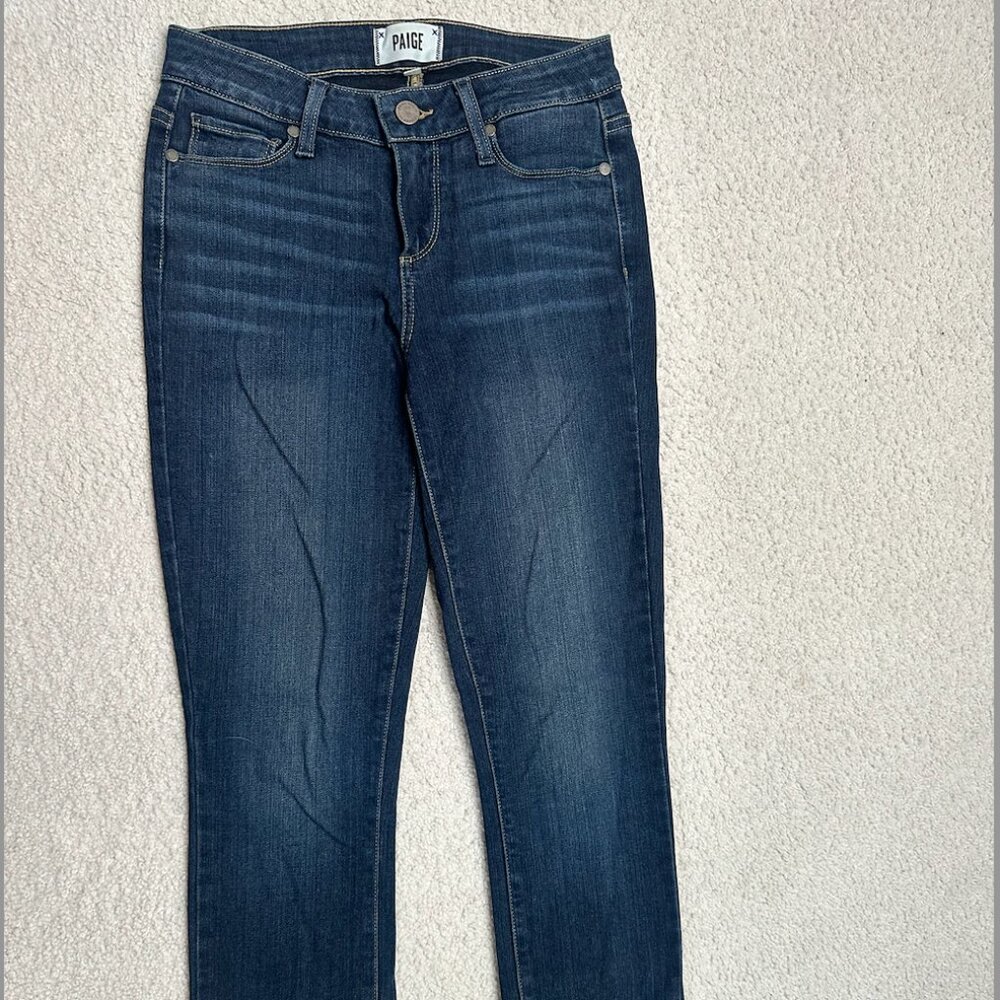 Dark Wash PAIGE Verdugo Ankle Straight Leg Jeans